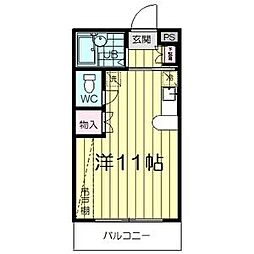ロイヤルハイツ東八 ワンルームの間取図画像