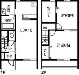 エマブランB 2LDKの間取図画像