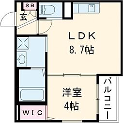 Habitasion京口 1LDKの間取図画像
