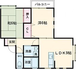 フェリース 2LDKの間取図画像