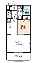 レグルス 1LDKの間取図画像