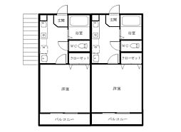 メゾンエス 1Kの間取図画像