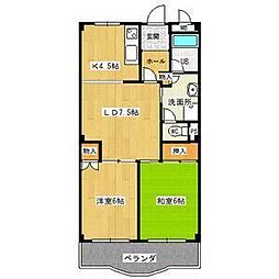 メゾン・ド・アヴァンセ 2LDKの間取図画像