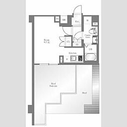 ジェノヴィア東陽町グリーンヴェール 1Kの間取図画像