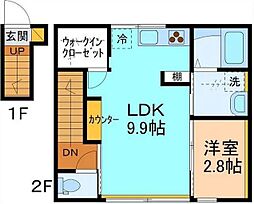 CREA 1LDKの間取図画像