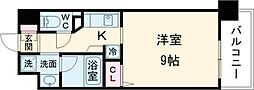 ベルフェリーク新神戸 ワンルームの間取図画像