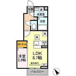 サンライト 1LDKの間取図画像