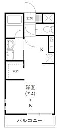ララヒルズPART1 ワンルームの間取図画像