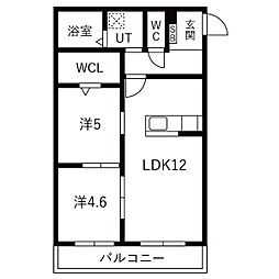 Grand Villa 1LDKの間取図画像