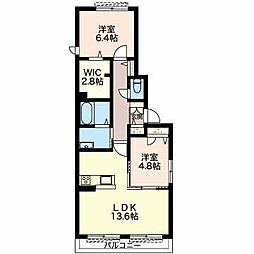 レフィシア 2LDKの間取図画像