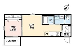 ノードテラス東所沢 1LDKの間取図画像