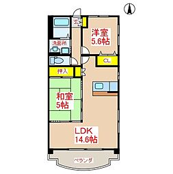 ISORA 2LDKの間取図画像