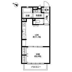 ハレアカラ 1LDKの間取図画像