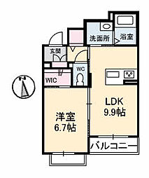 リラフォート 1LDKの間取図画像
