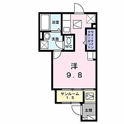 ヒカルサ東京立川 ワンルームの間取図画像