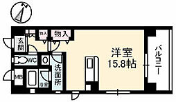 リアルエステート東原タワー ワンルームの間取図画像