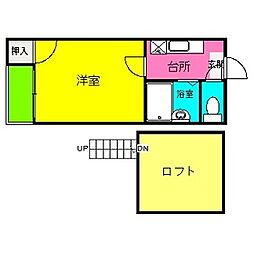 グレイスチトセ 1Kの間取図画像