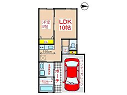 LaVeritaA 1LDKの間取図画像