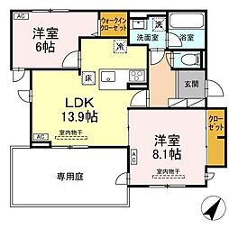 TORISIA向中野2丁目 2LDKの間取図画像