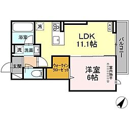 TORISIA向中野2丁目 1LDKの間取図画像