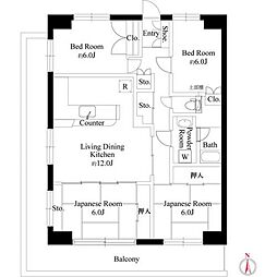 グランドールラシン 4LDKの間取図画像
