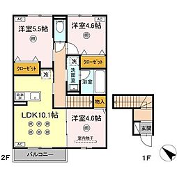 リヴェールあいら 3LDKの間取図画像