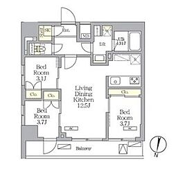 NOGATA RESIDENCE 3LDKの間取図画像