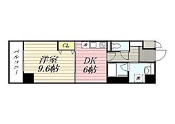 HF伏見レジデンス 1DKの間取図画像