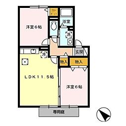 フェリーチェ 2LDKの間取図画像