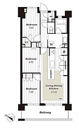 ルピアコート西大宮ステーションビュー 3LDKの間取図画像