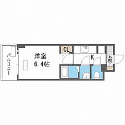 プレサンス福島ミッドエル 1Kの間取図画像