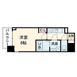 JMFレジデンス海老江 1Kの間取図画像