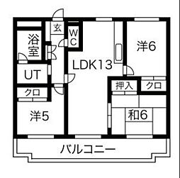 ロマンス・リコ 3LDKの間取図画像