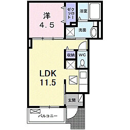 メゾン リアン 1LDKの間取図画像