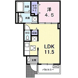 メゾン リアン 1LDKの間取図画像