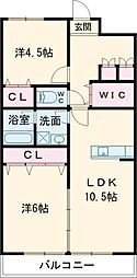 アドラブール文京町 2LDKの間取図画像