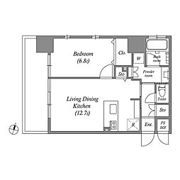 ファーストレジデンス栄 1LDKの間取図画像