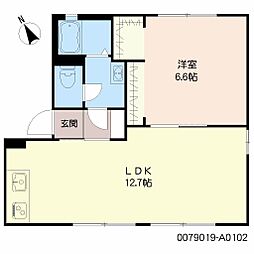 アネックスK 1LDKの間取図画像