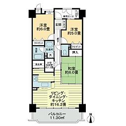 ライオンズガーデン南鏡島 3LDKの間取図画像