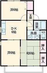 グレース藤 3DKの間取図画像