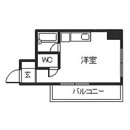 ステラ21 ワンルームの間取図画像