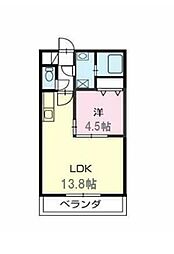 アーバンフラッツ加西 1LDKの間取図画像
