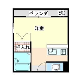 パークタウン下荒田 ワンルームの間取図画像