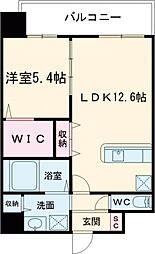 RISO CORE 1LDKの間取図画像