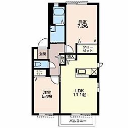 SunmallA 2LDKの間取図画像