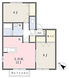 アステイオス 2LDKの間取図画像