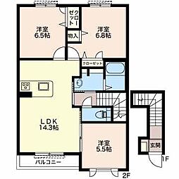 エテルノ・レガーロC棟 3LDKの間取図画像
