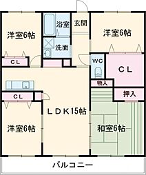 カルディアひかり 4LDKの間取図画像