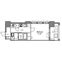 リベルタカリーノ 1Kの間取図画像