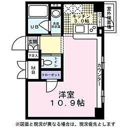 KDXレジデンス東桜1 ワンルームの間取図画像